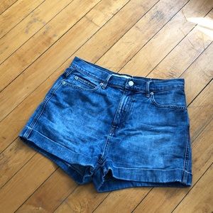Gap super high rise jean shorts
